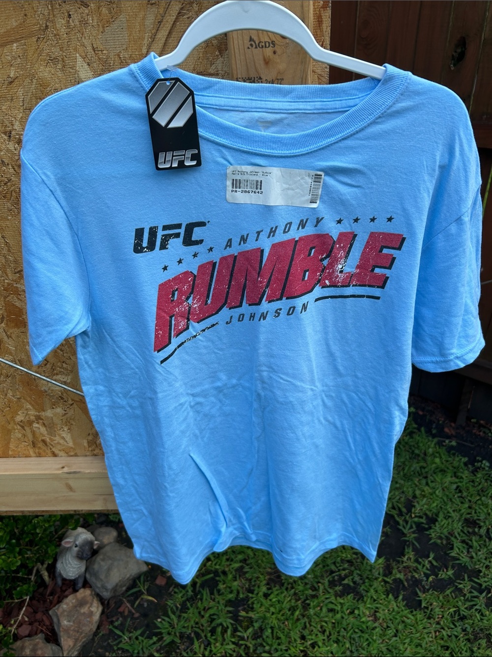 UFC Light Blue 'Rumble' Graphic Short Sleeve Tee